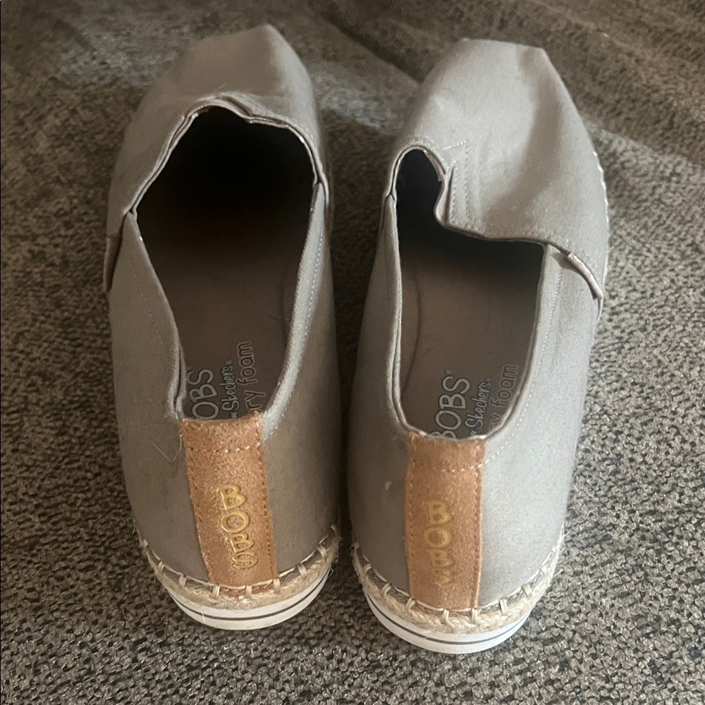 BOBS from Skechers Light Gray Slip-Ons